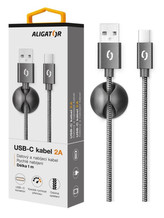 Datový kabel ALIGATOR PREMIUM 2A, USB-C černý