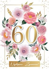 Karnet urodziny 60