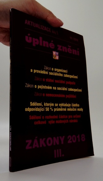 Aktualizace III/1 úplné znění Zákon o organizaci a provádění soc
