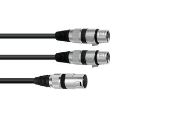 Kabel AC-18 XLR samec - 2x XLR samice, 1,5 m