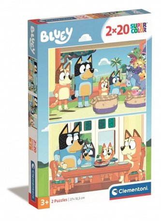 Puzzle 2x20 elementów Bluey