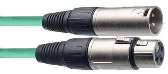 Stagg SMC3 CGR, mikrofonní kabel XLR/XLR, 3m, zelený