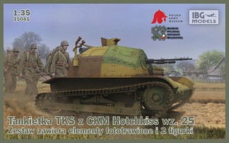 Model plastikowy Tankietka TKS z ckm Hotchkiss wzór 25
