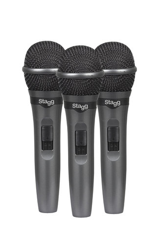 Stagg SDMP15-3, sada 3 dynamických mikrofonů