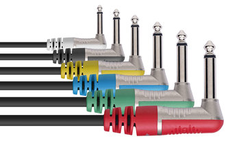 Stagg NPC010LR-6, propojovací kabely 6x mono JACK/mono JACK, 10 cm