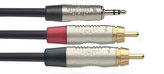 Stagg NYC10/MPS2CMR, kabel 2x RCA/mini JACK, 10m