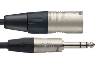 Stagg NAC3PSXMR, propojovací kabel XLR zástrčka - Jack 6,3 mm stereo zástrčka