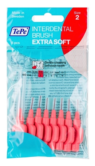 TePe Mezizubní kartáčky Exra Soft 8 ks Mezizubní kartáčky Exra Soft 8 ks - Varianta 0,5mm červený unisex