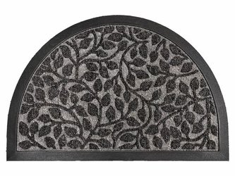 rohož  60x40cm PŮLKRUH LÍSTEK CR022-1 textil/guma