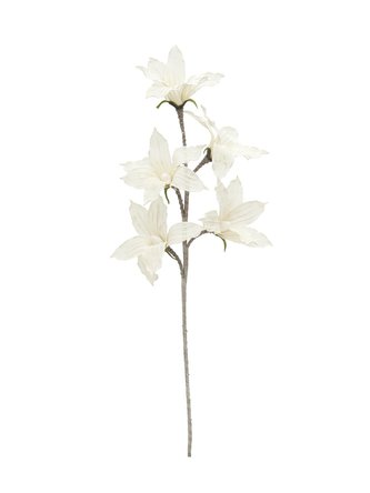 Větvička plaménku bílá, 100 cm