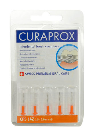 Curaprox Náhradní mezizubní kartáčky Regular 14Z - 5,0mm Oranžové (Refill) 5 ks unisex
