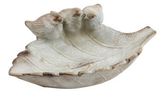 Keramické pítko pro ptáky Shelley S šedé 24,5x16,5x8 cm