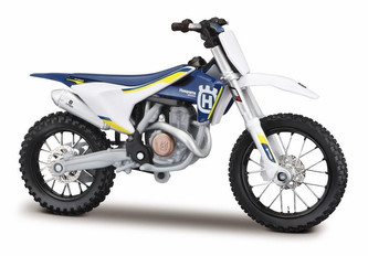 Model metalowy Motocykl Husqvarna FC 450 1/18 z podstawką