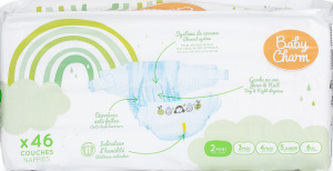 Baby Charm jednorázové plenky Super Dry Flex Mini 4-8 kg, 46 ks