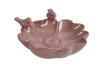 Keramické pítko pro ptáky Mala S rosa 26x25x10,5
