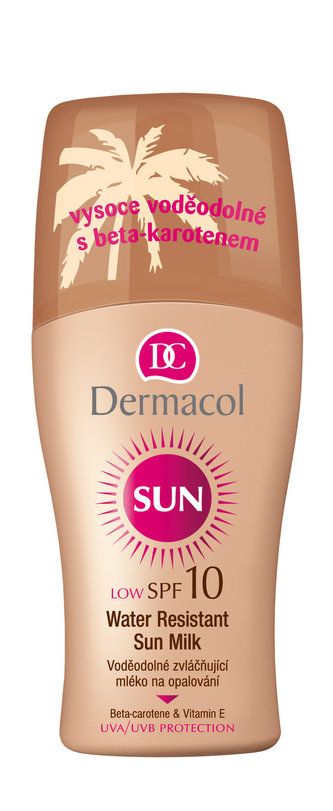 Dermacol Voděodolné zvláčňující mléko na opalování ve spreji SPF 10 Sun (Water Resistant Sun Milk) 200 ml unisex