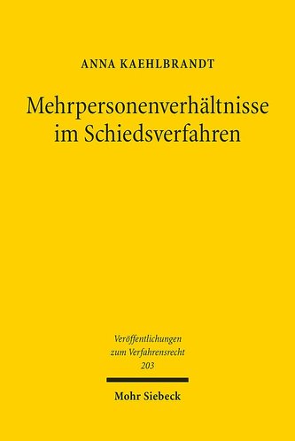Mehrpersonenverhältnisse im Schiedsverfahren