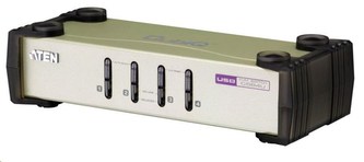 ATEN přepínač 4-port KVM PS/2+USB, kabely (2x1.2m, 2x1.8m) ATEN přepínač 4-port KVM PS/2+USB, kabely (2x1.2m, 2x1.8m)