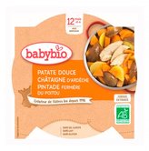 BABYBIO - denní svačinka ze sladkých brambor s kaštanovým pyré a farmářskou perličkou 230 g
