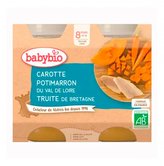 BABYBIO - svačinka z mrkve a dýně se pstruhem 2x200 g