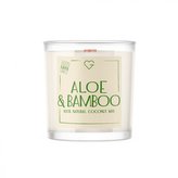 Svíčka s dřevěným praskajícím knotem - Aloe & Bamboo 50 g