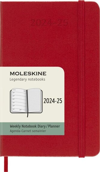 Moleskine 18měsíční plánovací zápisník Moleskine 2024-2025 tvrdý červený S
