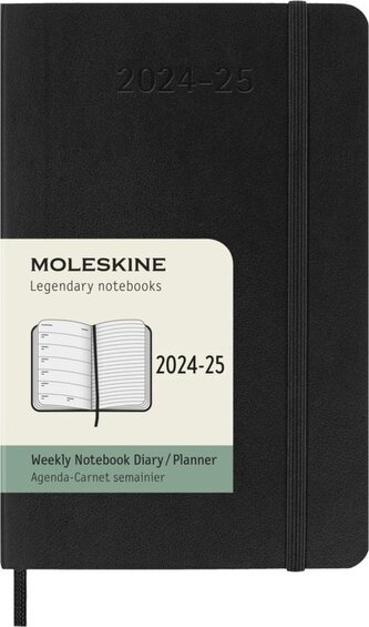 Moleskine 18měsíční plánovací zápisník Moleskine 2024-2025 měkký černý S