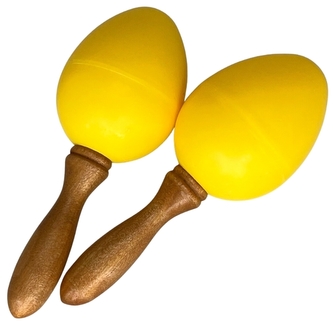 Stagg EGG-MA S/YW, pár vajíček, krátká rukojeť, žluté