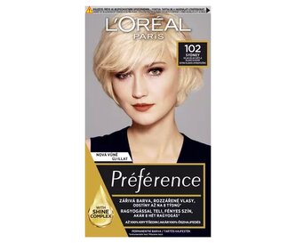 L´Oréal Paris Barva na vlasy Féria Préférence Barva na vlasy Féria Préférence - Odstín 102 Velmi velmi světlá blond duhová woman