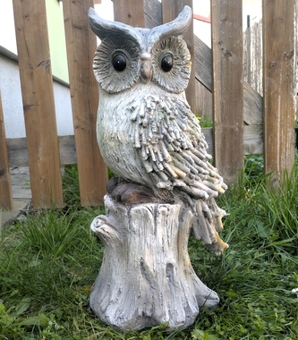 Sova na pařezu design dřívka