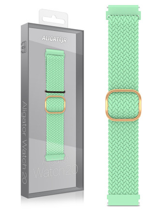 Řemínek textilní Aligator 20mm, tyrkysový