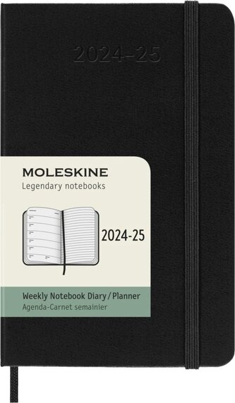 Moleskine 18měsíční plánovací zápisník Moleskine 2024-2025 tvrdý černý S