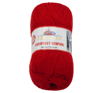 Příze HiMALAYA EVERYDAY SENFONi - červená - 100g / 196 m