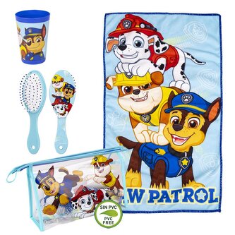 Kosmetický set Paw Patrol|Tlapková patrola: Big Buddies malý ručník, hřeben, kelímek (23 x 15 x 8 cm)