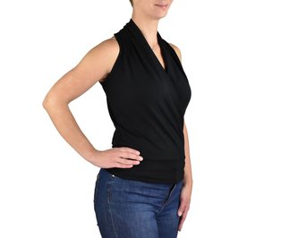 Dámské tílko KAMALA s křížovým dekoltem, černá