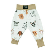 Dětské rostoucí kalhoty Pejsci; Barva: bílá; Velikost: 80 - 86