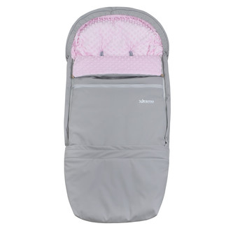 Rostoucí Fusak Soft Minky UNI Pink; Barva: šedá / růžová; Velikost: 110 x 49 cm