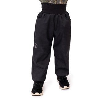 Dětské softshellové kalhoty s beránkem Black; Barva: černá; Velikost: 128