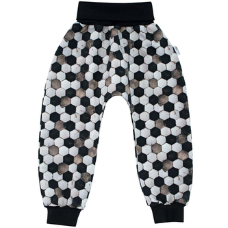 Dětské tepláky Mozaika; Barva: černá; Velikost: 68