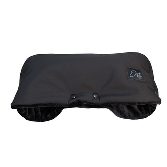 Rukávník na kočárek Mikroplyš softshell Black; Barva: černá; Velikost: 45 x 53 cm