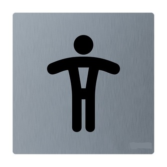 Piktogram z nerez oceli STELLA mat - WC páni