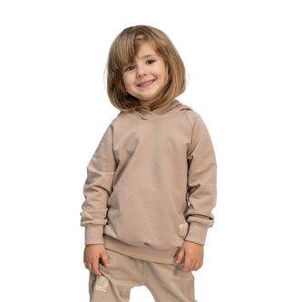 Dětská mikina s kapucí Latté; Barva: béžová; Velikost: 80 - 86