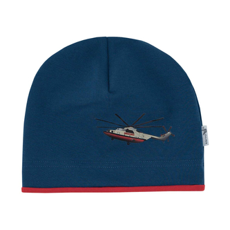 Dětská čepice Vrtulník; Barva: modrá; Velikost: 44
