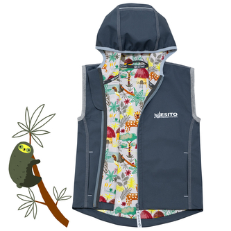 Dětská softshellová dvojitá vesta Keňa vel. 92 - 116; Barva: šedá; Velikost: 98