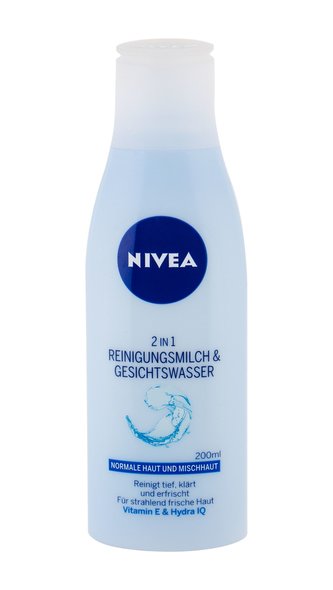 Nivea Čisticí pleťové mléko a voda 2 v 1 pro normální až smíšenou pleť Aqua Effect 200 ml woman