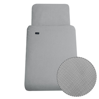 Luxusní dětské mušelínové povlečení Dove grey; Barva: šedá; Velikost: 100 x 135, 60 x 40 cm