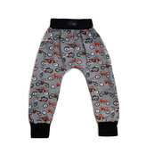 Rostoucí dětské tepláky Motorky; Barva: černá; Velikost: 92