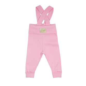 Rostoucí žebrované kalhoty s laclem Color Pink; Barva: růžová; Velikost: 86 - 92