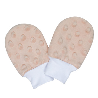 Kojenecké zimní rukavice Minky Apricot; Barva: lososová; Velikost: 56