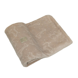 Dvojitá dětská deka Mikroplyš ZOO Beige; Barva: béžová; Velikost: 75 x 100 cm